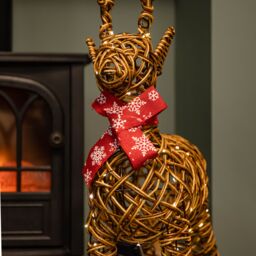 Samuel Alexander 70cm Battery Operated Light up Brown Christmas Reindeer with 80 Warm White LEDs - thumbnail 5