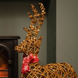 Samuel Alexander 70cm Battery Operated Light up Brown Christmas Reindeer with 80 Warm White LEDs - thumbnail 4