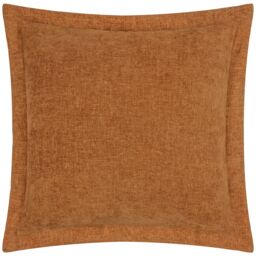 Yard Dune Velvet Chenille Cushion in Burnt Orange - Size: 50 cm x 50 cm