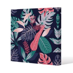 Benjamin Tate Design Tropical Plant Leaves (Canvas Print) / 61 x 61 x 4cm in Natural - Size: 61 x 61 x 4 cm - thumbnail 1