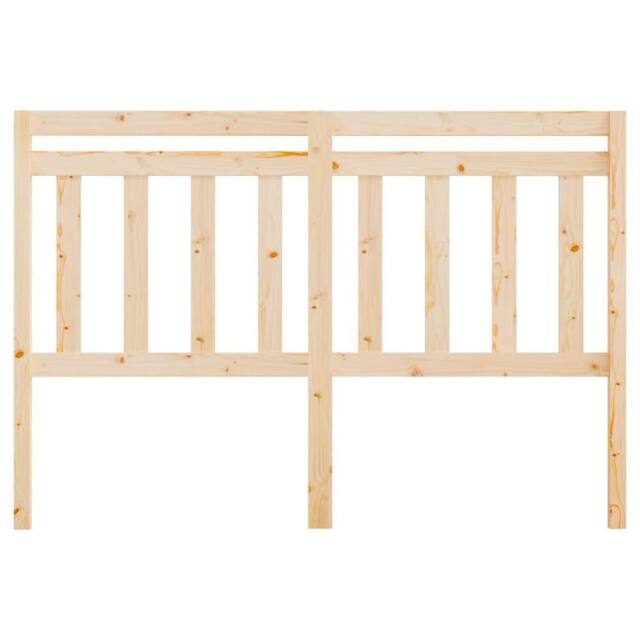 Berkfield Home Beautiful Bed Headboard 140x4x100 cm Solid Wood Pine in Natural - Size: 140 x 4 x 100 cm - image 1