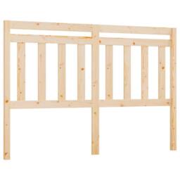 Berkfield Home Beautiful Bed Headboard 140x4x100 cm Solid Wood Pine in Natural - Size: 140 x 4 x 100 cm - thumbnail 3