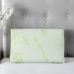 Snug City Large Bamboo Memory Foam Contour Neck Support Orthopaedic Pillow in Green - thumbnail 4