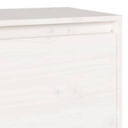Berkfield Home TV Cabinet White 140x35x40 cm Solid Wood Pine - Size: 140 x 35 x 40 cm - thumbnail 8