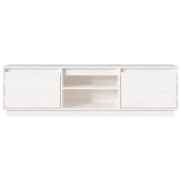 Berkfield Home TV Cabinet White 140x35x40 cm Solid Wood Pine - Size: 140 x 35 x 40 cm - thumbnail 5
