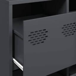 Berkfield Home Sideboard Anthracite 135x39x103.5 cm Cold-rolled Steel in Dark Grey - thumbnail 9