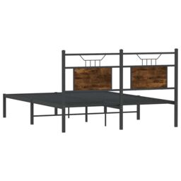 Berkfield Home Bed Frame without Mattress Smoked Oak 140x190 cm Engineered Wood in Brown - thumbnail 8