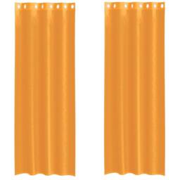 Berkfield Home Voile Curtains with Grommets 2 pcs Orange 140x260 cm - thumbnail 1