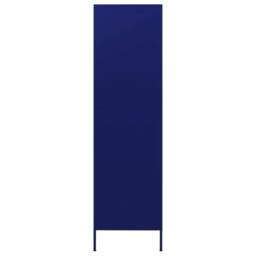 Berkfield Home Wardrobe Navy Blue 90x50x180 cm Steel - Size: 90 x 50 x 180 cm - thumbnail 4