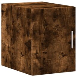 Berkfield Home Slim Storage Cabinet Smoked Oak 30x42.5x225 cm Engineered Wood in Brown - thumbnail 5