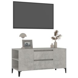 Berkfield Home TV Cabinet Concrete Grey 102x44.5x50 cm Engineered Wood - thumbnail 4