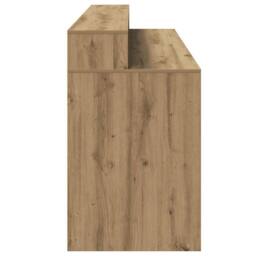 Berkfield Home Desk with LED Lights Artisian Oak 200x55x91 cm Engineered Wood in Brown - Size: 200 x 55 x 91 cm - thumbnail 7