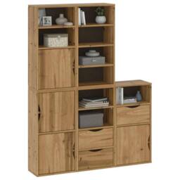 "Berkfield Home Side Cabinets 5 pcs ""ODDA"" 40x24x79 cm Solid Wood Pine in Brown - Size: 40 x 24 x 79 cm" - thumbnail 4