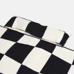OHS Checkerboard Beach Towel with Bag Quick Dry Absorbent Travel Spa in Black - thumbnail 6