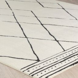 Livabliss Freud-Modern Ivory Black Brown High Pile Living Dining Bedroom Rug - Size: 160 cm x 215 cm - thumbnail 6