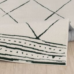 Livabliss Freud-Modern Ivory Black Brown High Pile Living Dining Bedroom Rug - Size: 160 cm x 215 cm - thumbnail 4