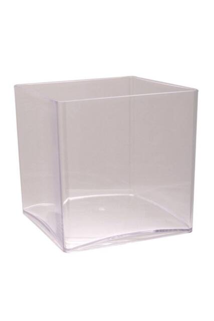 KDMD Acrylic Cube Vase 10cm 4 Pack Clear - image 1