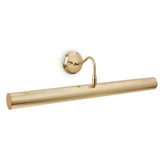 Netlighting Reeded 4 Light Picture Wall Light Polished Brass E14 in Gold