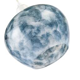 Happy Homewares Modern Glass Pendant Light Shade with Unique Brush Design in Blue - thumbnail 4