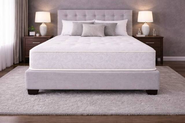 Nexus Mattresses Ltd Comfort Chelsea Open Coil Sprung Mattress in White - Size: Super King - image 1