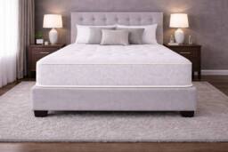 Nexus Mattresses Ltd Comfort Chelsea Open Coil Sprung Mattress in White - Size: Super King
