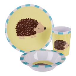 Orsina Vibrant Kids Harry Hedgehog Dinner Set, Durable Children Dining Set, Compact Harry Hedgehog Dining Set