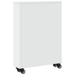 Berkfield Home Narrow Storage Trolley White 48x13x68 cm Engineered Wood - Size: 48 x 13 x 68 cm - thumbnail 6