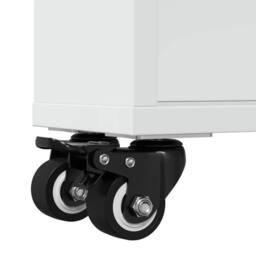 Berkfield Home Narrow Storage Trolley White 48x13x68 cm Engineered Wood - Size: 48 x 13 x 68 cm - thumbnail 8