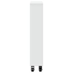 Berkfield Home Narrow Storage Trolley White 48x13x68 cm Engineered Wood - Size: 48 x 13 x 68 cm - thumbnail 5