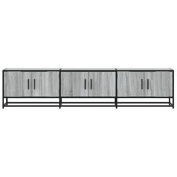 Berkfield Home TV Cabinet Grey Sonoma 180x35x41 cm Engineered Wood - Size: 180 x 35 x 41 cm - thumbnail 4