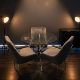 HOME LUXE INTERIOR Marco Dining Chair Brushed Velvet Grey - Sold In Pairs - thumbnail 4