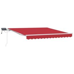 Berkfield Home Manual Retractable Awning with LED Red 300x250 cm - thumbnail 3