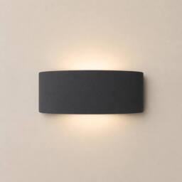 ValueLights Vincent Curved Ceramic Up/Down Flush Wall Sconce Light in Navy - thumbnail 3