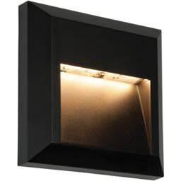 Loops 4 PACK Square IP65 Guide Light - Indirect 1.1W Warm White LED - Black ABS - thumbnail 3