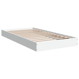 Berkfield Home Bed Frame without Mattress White 90x190 cm Single Engineered Wood - thumbnail 3