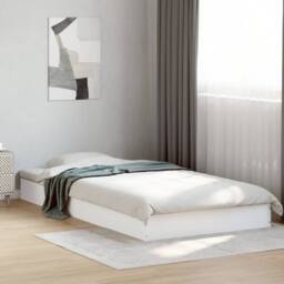 Berkfield Home Bed Frame without Mattress White 90x190 cm Single Engineered Wood - thumbnail 1