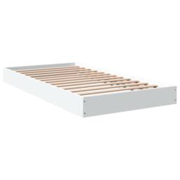 Berkfield Home Bed Frame without Mattress White 90x190 cm Single Engineered Wood - thumbnail 6