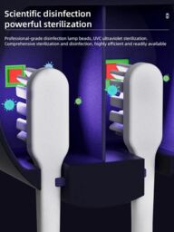 Dragodirect UV Toothbrush Sanitizer Case Holder Smart Wave Sensing Rechargeable in White - thumbnail 4