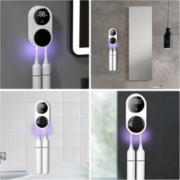 Dragodirect UV Toothbrush Sanitizer Case Holder Smart Wave Sensing Rechargeable in White - thumbnail 3