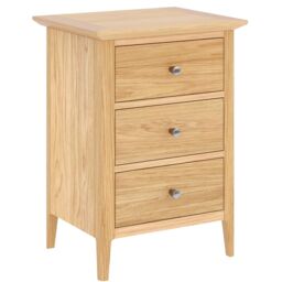 Rest Relax Keswick Oak 3 Drawer Bedside in Beige - Size: Large - thumbnail 2