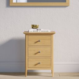 Rest Relax Keswick Oak 3 Drawer Bedside in Beige - Size: Large - thumbnail 4