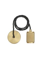 Industville Knurled Edison Pendant Light, 1 Wire, Brass in Bronze - thumbnail 2