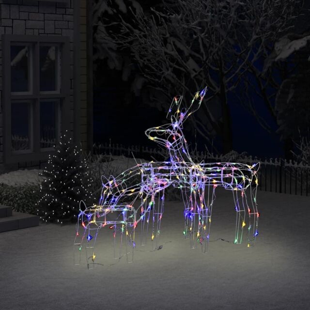 Berkfield Home 3 Piece Christmas Light Display Reindeers 229 LEDs - image 1