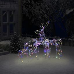 Berkfield Home 3 Piece Christmas Light Display Reindeers 229 LEDs - thumbnail 1