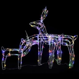 Berkfield Home 3 Piece Christmas Light Display Reindeers 229 LEDs - thumbnail 3