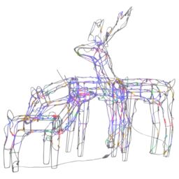 Berkfield Home 3 Piece Christmas Light Display Reindeers 229 LEDs - thumbnail 2