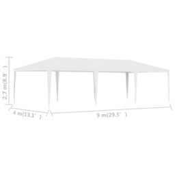 Berkfield Home Party Tent 4x9 m White - thumbnail 6