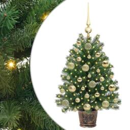 Berkfield Home Artificial Christmas Tree with 150 LEDs Green 75 cm PE & PVC - thumbnail 2