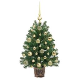 Berkfield Home Artificial Christmas Tree with 150 LEDs Green 75 cm PE & PVC - thumbnail 4