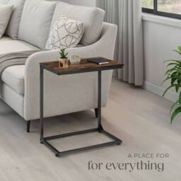 tectake Bedside Table Cardiff - Industrial Style, 55.5 X 35 X 67 Cm in Dark Brown - thumbnail 7